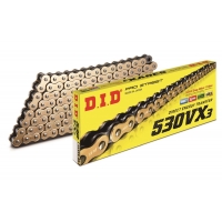 DID ŁAŃCUCH NAPĘDOWY 50(530)VX3GB-112 (112 OGNIW) X-RING ZŁOTY (OTWARTY + ZAKUWKA) (50VX3GB-112)
