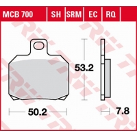 TRW ZF KLOCKI HAMULCOWE KH266 SINTER STREET DUCATI HYPERMOTARD 950 '19-, 1000/1200 MULTISTRADA, V4 PANIGALE '18-, KTM RC8 1190 '