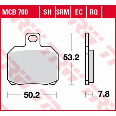 TRW ZF KLOCKI HAMULCOWE KH266 SINTER STREET DUCATI HYPERMOTARD 950 '19-, 1000/1200 MULTISTRADA, V4 PANIGALE '18-, KTM RC8 1190 '