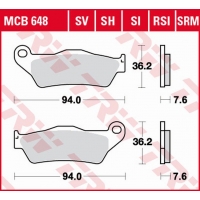 TRW ZF KLOCKI HAMULCOWE KH181 ECO ORGANIC APRILIA RX 125 '00-'13, BMW G 450X '08-'11, KTM EXC 125 '90-'16, SX 250 '96-, EXC-F 35