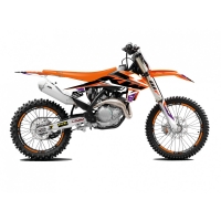 BLACKBIRD KOMPLET NAKLEJEK (OKLEIN) KTM SX/SX-F '19-'22, EXC/EXC-F '20-'23 DREAM 5 CHROME EFX KOLOR POMARAŃCZOWY CZARNY