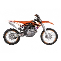 BLACKBIRD KOMPLET NAKLEJEK (OKLEIN) KTM SX/SX-F '13-'15, EXC/EXC-F '14-'16, DREAM 5VCHROME EFX KOLOR POMARAŃCZOWY CZARNY