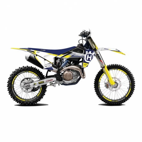 BLACKBIRD KOMPLET NAKLEJEK (OKLEIN) HUSQVARNA TC/FC '19-'22, TE/FE '20-'23 DREAM 5 CHROME EFX KOLOR NIEBIESKI ŻÓŁTY