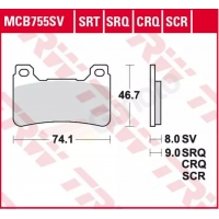 TRW ZF KLOCKI HAMULCOWE KH390 HONDA CBR 600RR 05-16, CBR 1000 FIREBLADE 04-16, PRZÓD SPIEK METALICZNY SINTER RACING (WYCZYNOWE N