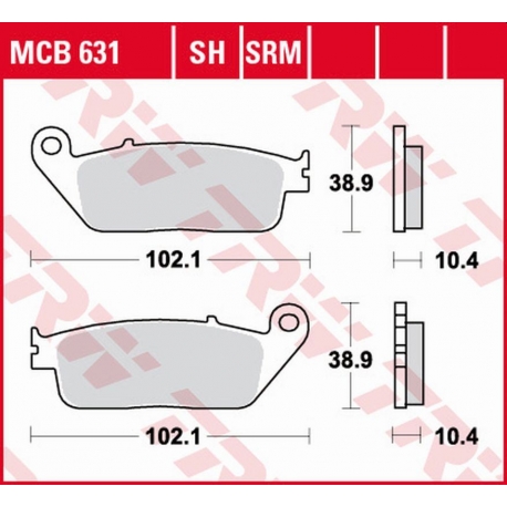 TRW ZF KLOCKI HAMULCOWE KH196 SINTER YAMAHA RA 125/400 X-MAX '17-, YP 125/250 X-MAX '10-'16, YP 400 X-MAX '13-'16 PRZÓD