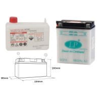 LANDPORT AKUMULATOR YB12AL-A2 (MD LB12AL-A2) 12V 12AH 135X81X161 (GB12ALA) OBSŁUGOWY - ELEKTROLIT OSOBNO (4) UE2019/1148