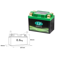LANDPORT AKUMULATOR LITOWO-JONOWY LIFEPO4 LFP7Z (ML LFP7Z) (107X56X85) (YTZ7S, YTX7ABS, YB9LB) (28,8 WH) (WAGA 600G) (8)