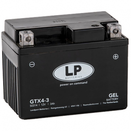 LANDPORT AKUMULATOR ŻELOWY GTX4-3 (MG LTX4-3) (G12-4) 12V 4AH 114X71X86 BEZOBSŁUGOWY - ZALANY (10) G12-4 L