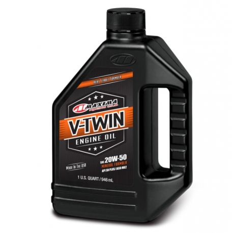 MAXIMA RACING OILS OLEJ SILNIKOWY MINERALNY V-TWIN MINERAL 20W50 1 LITR (12) (AKC)