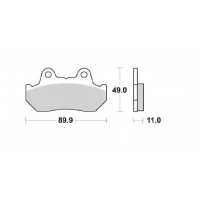 SCHUH WYPRZEDAŻ KLOCKI HAMULCOWE KH69/3 ORGANIC HONDA CBR 600 / XL 600 V 87-90, CX 650 / TURBO 83-85, CB 750 / CB 900 BOLDOR 81-