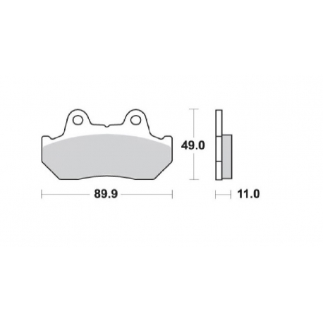 SCHUH WYPRZEDAŻ KLOCKI HAMULCOWE KH69/3 ORGANIC HONDA CBR 600 / XL 600 V 87-90, CX 650 / TURBO 83-85, CB 750 / CB 900 BOLDOR 81-
