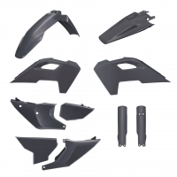 POLISPORT KOMPLET PLASTIKÓW (FULL KIT) HUSQVARNA TE/FE TPI '24-'25 W ZESTAWIE OSŁONY AMORTYZATORÓW KOLOR SZARY (N-GREY)
