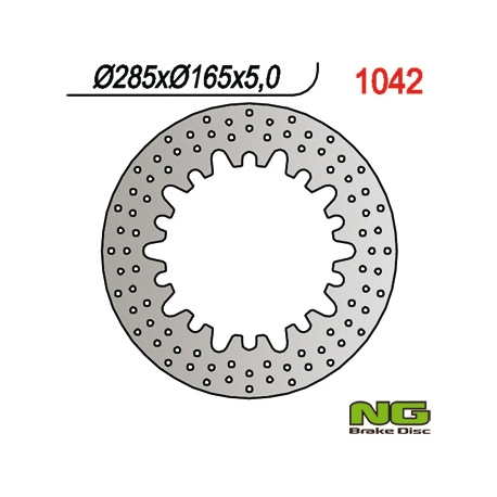 NG TARCZA HAMULCOWA PRZÓD/TYŁ BMW K75 '84-'96, K100 '83-'9, R100RS '85-'94, R80RT '85-'95 (285X165X4,8)