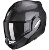 SCORPION KASK SZCZĘKOWY (SZCZĘKA DO TYŁU) EXO-TECH CARBON SOLID BLACK KOLOR CZARNY POŁYSK (KARBON) ROZMIAR XXL