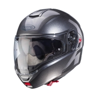 CABERG KASK SZCZĘKOWY FLIP-UP MODEL LEVO X SOLID KOLOR SZARY METALIK ROZMIAR M (PINLOCK W ZESTAWIE)