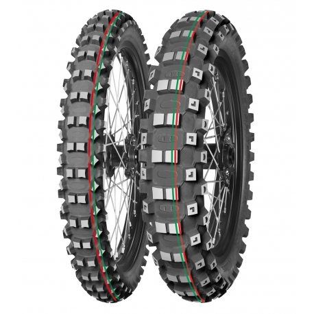 MITAS OPONA 120/80-19 TERRA FORCE MX-MH MEDIUM/HARD 63M TT (CZERWONY/ZIELONY PASEK) TYŁ DOT 2022 (DOT:DODD) (26516) WYCOFANE (ZA
