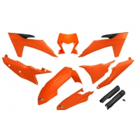 UFO 2024/11 KOMPLET PLASTIKÓW (FULL KIT) Z OSŁONAMI TELESKOPÓW (AMORTYZATORÓW) KTM EXC 150 / 250 / 300 TBI '24-'25, EXC-F 250 / 
