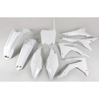 UFO KOMPLET PLASTIKÓW HONDA CRF 250R 14-17, CRF 450R 13-16 Z OSŁONAMI FILTRA POWIETRZA KOLOR BIAŁY (HO121E041)