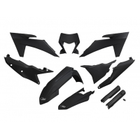 UFO KOMPLET PLASTIKÓW (FULL KIT) Z OSŁONAMI TELESKOPÓW (AMORTYZATORÓW) KTM EXC 150 / 250 / 300 TBI '24-'25, EXC-F 250 / 350 / 45