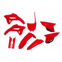 UFO KOMPLET PLASTIKÓW (FULL KIT) Z OSŁONAMI TELESKOPÓW (AMORTYZATORÓW) HONDA CRF 250 R '22-'24, CRF 450 R '21-'24 KOLOR OEM CZER