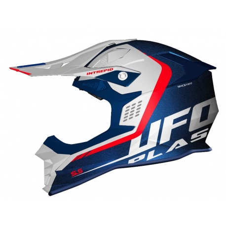 UFO KASK INTREPID CROSS KOLOR BIAŁY/NIEBIESKI/CZERWONY FLUO ROZMIAR XL ( ECE 22R06 ) - KOLEKCJA 2024