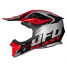UFO KASK INTREPID CROSS KOLOR CZARNY/SREBRNY/CZERWONY FLUO ROZMIAR XL ( ECE 22R06 ) - KOLEKCJA 2024