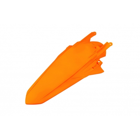 UFO BŁOTNIK TYŁ KTM EXC 125 '20-'21, EXC/EXCF(EXC-F) 150/250/300/350/450/500 TPI '20-2023 KOLOR POMARAŃCZOWY FLUO (Z PINAMI) END