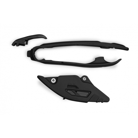 UFO KOMPLET ŚLIZG + PROWADNICA ŁAŃCUCHA KTM SX 125 / 250 / 300 '23-'25, SXF (SX-F) 250 / 350 / 450 '23-'25, EXC 150 / 250 / 300 