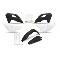 UFO 2025/04 KOMPLET PLASTIKÓW (FULL KIT) Z OSŁONAMI TELESKOPÓW (AMORTYZATORÓW) HUSQVARNA TC 125 / 250 '23-'24, FC 250 / 350 / 45