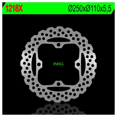 NG TARCZA HAMULCOWA TYŁ KAWASAKI Z750/800/1000 '07-'16, ZZR 1400 '06-'15 (250X110X5,5) (4X10,5MM) WAVE