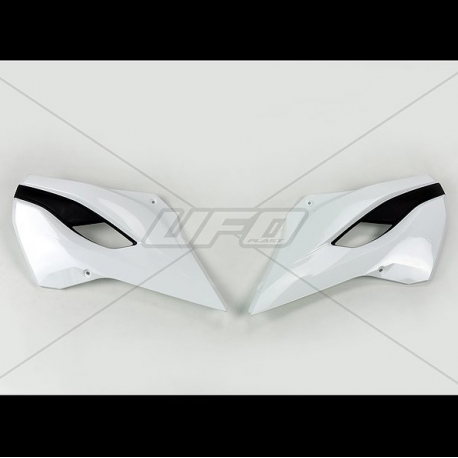 UFO OSŁONY CHŁODNICY HUSQVARNA TE/FE/TC/FC 125/250/300/350/450/501 '14-'15, TE/FE '15 KOLOR BIAŁY/CZARNY