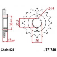 JT ZĘBATKA PRZEDNIA 2050 15 Z GUMĄ DUCATI 796/916/944/996 (205015JTRB) (ŁAŃC. 525)