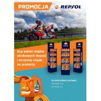 REPSOL PAKIET OLEJÓW SILNIKOWYCH ZE STOJAKIEM
