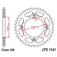 JT ZĘBATKA TYLNA 4453 51 BETA 50 RR ENDURO / ENDURO RACING / ENDURO SPORT '18-'19 (445351JT) (ŁAŃC. 420)