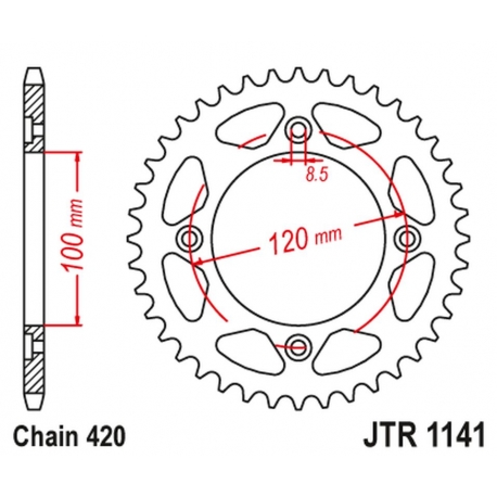 JT ZĘBATKA TYLNA 4453 51 BETA 50 RR ENDURO / ENDURO RACING / ENDURO SPORT '18-'19 (445351JT) (ŁAŃC. 420)