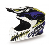 PROGRIP KASK CROSS DZIECIĘCY PG3009 JURASSIC JUNIOR/KID KOLOR BIAŁY/NIEBIESKI/ŻÓŁTY FLUO ROZM. M (3009-361) ( HOMOLOGACJA ECE 22