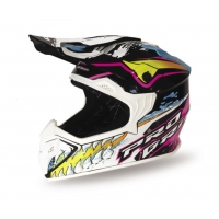 PROGRIP KASK CROSS DZIECIĘCY PG3009 JURASSIC JUNIOR/KID KOLOR BIAŁY/CZARNY/RÓŻOWY/SELEDYNOWY ROZM. L (3009-382) ( HOMOLOGACJA EC