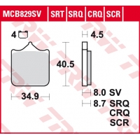 TRW ZF KLOCKI HAMULCOWE KH499/4 CARBON RACING (WYCZYNOWE) BMW S 1000 RR 09-, PRZÓD