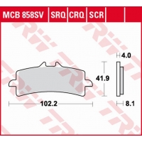 TRW ZF KLOCKI HAMULCOWE KH447 CARBON RACING APRILIA RSV4, V4 TUONO '15-, BMW HP4 1000 '12-'16, DUCATI DIAVEL 1200 '11-18, HONDA 