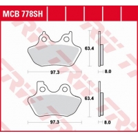 TRW ZF KLOCKI HAMULCOWE KH400 SINTER STREET XL 883 99-03, XL 1200 00-03, FLHRI / FLSTC / FXD 1450 99-07, FLHRC / FLHX / FXDL 158