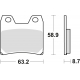 TRW ZF KLOCKI HAMULCOWE KH348 SINTER STREET YAMAHA FZS 1000 FAZER 01-05, XJR 1300 02-16, TYŁ (PROMOCJA)