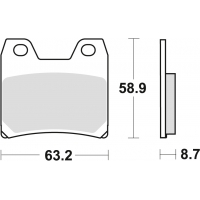TRW ZF KLOCKI HAMULCOWE KH348 SINTER STREET YAMAHA FZS 1000 FAZER 01-05, XJR 1300 02-16, TYŁ (PROMOCJA)