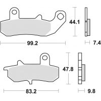 TRW ZF KLOCKI HAMULCOWE KH157 ORGANIC SUZUKI RGV 250 93-95, DR 600 / 650 89-96, DR 750 '89, DR 800 90-91, TYŁ