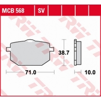 TRW ZF KLOCKI HAMULCOWE KH101 ORGANIC YAMAHA TT 600 '89, XT 600 '87-'90, XT 600Z TENERE '86-'91 PRZÓD