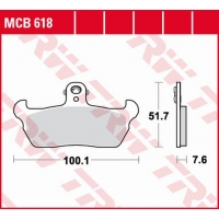 TRW ZF KLOCKI HAMULCOWE KH163 ORGANIC APRILIA RX/TUAREG 125 '90-'92, PEGASO 600 '88-'92, TUAREG 600 '90-'91, CAGIVA W12 350 '92-