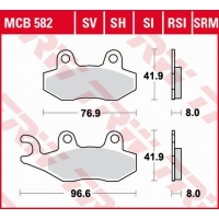 TRW ZF KLOCKI HAMULCOWE KH135 SINTER OFFROAD KAWASAKI KLX 125 '10-'13, KX 125/250/500 '89-'93, KDX 200/250 '93-'94, KLX '09-'17,