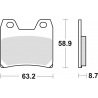TRW ZF KLOCKI HAMULCOWE KH348 ORGANIC YAMAHA FZS 1000 FAZER 01-05, XJR 1300 02-16, TYŁ (PROMOCJA)