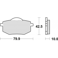TRW ZF KLOCKI HAMULCOWE KH136 ORGANIC YAMAHA XV 535 VIRAGO 88-94, PRZÓD