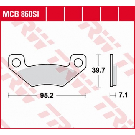 TRW ZF KLOCKI HAMULCOWE KH468 SINTER OFFROAD CAN-AM DS 450 08-15, TYŁ (PROMOCJA)
