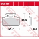 TRW ZF KLOCKI HAMULCOWE KH151 ORGANIC HONDA ZB 50 MONKEY '88-'91, NH 125 LEAD '86-'88, SYM CINDERELA 50/125 '99-'02, MIO 50 '05-